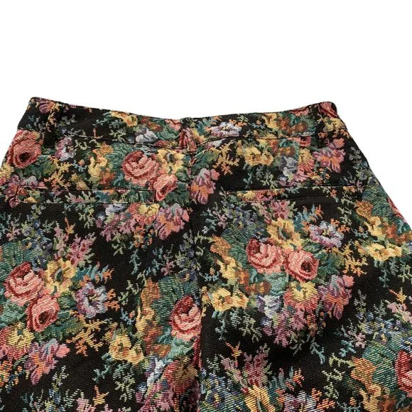 Asos Design Floral Woven Tapestry Cropped Pants - Picture 4 of 6